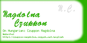 magdolna czuppon business card